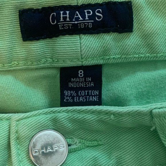 Chaps, Ladies Spring Green Crop Pants, Size 8 - Picture 2 of 3